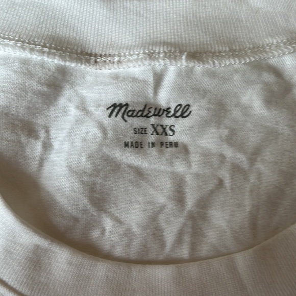 Madewell White Front Tie Tee, NWOT - Picture 5 of 5